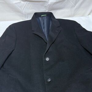 Lauren Ralph Lauren Men’s Wool Cashmere Blend Long Overcoat – Black (50R)